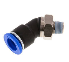 10mm x R1/8'' 45deg Winkel-Steckverschraubung mit Außengewinde Messing/PA 66 NBR [2 Stück]