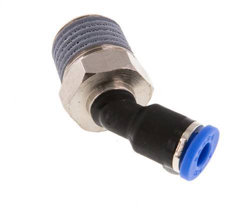 4mm x R1/4'' 45deg Winkel-Steckverschraubung mit Außengewinde Messing/PA 66 NBR [2 Stück]