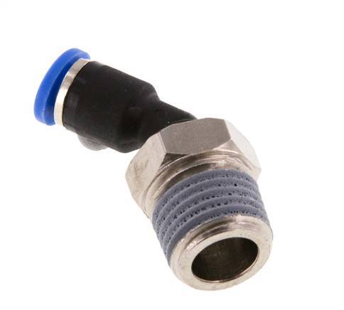 4mm x R1/4'' 45deg Winkel-Steckverschraubung mit Außengewinde Messing/PA 66 NBR [2 Stück]