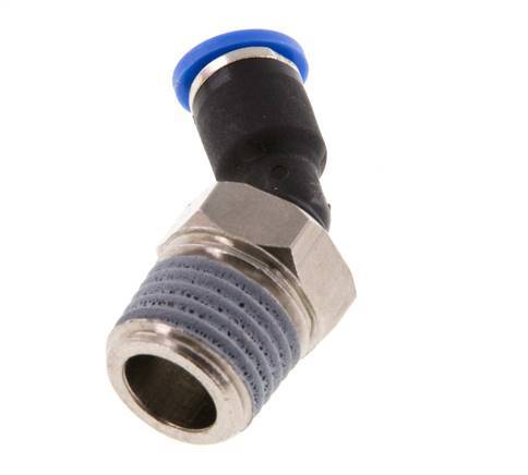 4mm x R1/4'' 45deg Winkel-Steckverschraubung mit Außengewinde Messing/PA 66 NBR [2 Stück]