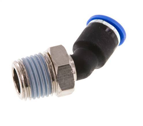 6mm x R1/4'' 45Gewinde-Steckverschraubung mit Außengewinde Messing/PA 66 NBR [2 Stück]