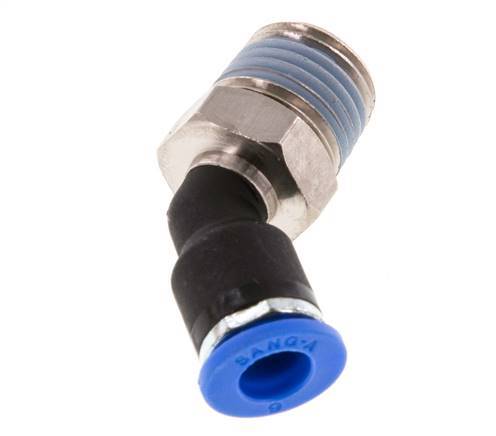 6mm x R1/4'' 45Gewinde-Steckverschraubung mit Außengewinde Messing/PA 66 NBR [2 Stück]