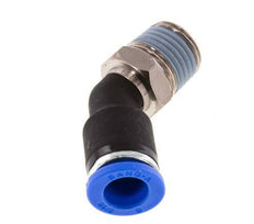 8mm x R1/4'' 45deg Elbow Push-in Fitting with Male Threads Brass/PA 66 NBR [2 Pieces]