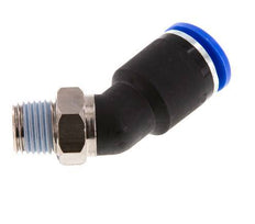 12mm x R1/4'' 45deg Winkel-Steckverschraubung mit Außengewinde Messing/PA 66 NBR [2 Stück]