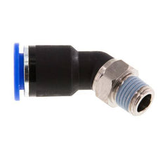 12mm x R1/4'' 45deg Winkel-Steckverschraubung mit Außengewinde Messing/PA 66 NBR [2 Stück]