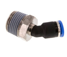 6mm x R3/8'' 45deg Winkel-Steckverschraubung mit Außengewinde Messing/PA 66 NBR [2 Stück]