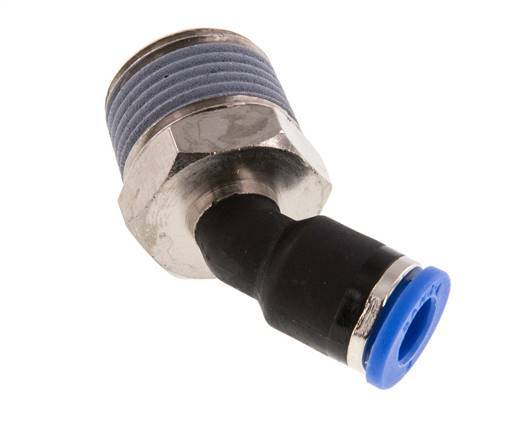 6mm x R3/8'' 45deg Winkel-Steckverschraubung mit Außengewinde Messing/PA 66 NBR [2 Stück]