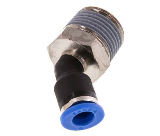 6mm x R3/8'' 45deg Winkel-Steckverschraubung mit Außengewinde Messing/PA 66 NBR [2 Stück]