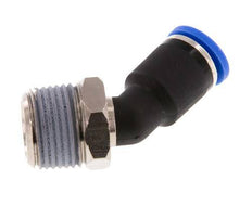 8mm x R3/8'' 45deg Elbow Push-in Fitting with Male Threads Brass/PA 66 NBR [2 Pieces]