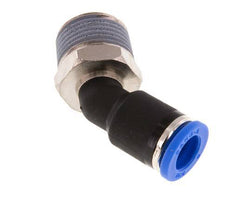 8mm x R3/8'' 45deg Elbow Push-in Fitting with Male Threads Brass/PA 66 NBR [2 Pieces]