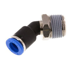 8mm x R3/8'' 45deg Winkel-Steckverschraubung mit Außengewinde Messing/PA 66 NBR [2 Stück]