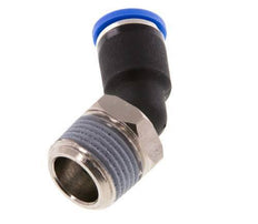 8mm x R3/8'' 45deg Winkel-Steckverschraubung mit Außengewinde Messing/PA 66 NBR [2 Stück]