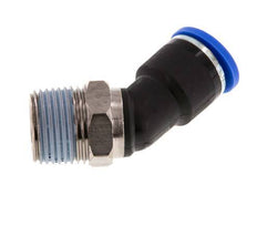 10mm x R3/8'' 45deg Winkel-Steckverschraubung mit Außengewinde Messing/PA 66 NBR [2 Stück]