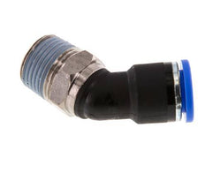 10mm x R3/8'' 45deg Elbow Push-in Fitting with Male Threads Brass/PA 66 NBR [2 Pieces]