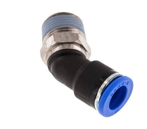 10mm x R3/8'' 45deg Winkel-Steckverschraubung mit Außengewinde Messing/PA 66 NBR [2 Stück]