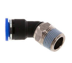 10mm x R3/8'' 45deg Winkel-Steckverschraubung mit Außengewinde Messing/PA 66 NBR [2 Stück]