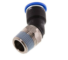 10mm x R3/8'' 45deg Winkel-Steckverschraubung mit Außengewinde Messing/PA 66 NBR [2 Stück]