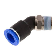 12mm x R3/8'' 45deg Winkel-Steckverschraubung mit Außengewinde Messing/PA 66 NBR [2 Stück]