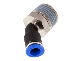 8mm x R1/2'' 45deg Winkel-Steckverschraubung mit Außengewinde Messing/PA 66 NBR [2 Stück]