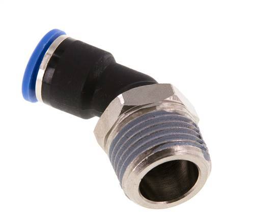 10mm x R1/2'' 45deg Winkel-Steckverschraubung mit Außengewinde Messing/PA 66 NBR [2 Stück]