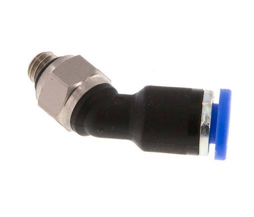 4mm x M 5 45deg Elbow Push-in Fitting with Male Threads Brass/PA 66 NBR [2 Pieces]