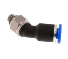 4mm x M 5 45deg Elbow Push-in Fitting with Male Threads Brass/PA 66 NBR [2 Pieces]