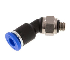 4mm x M 5 45Grad Winkel-Steckverschraubung mit Außengewinde Messing/PA 66 NBR [2 Stück]
