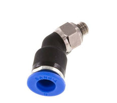 6mm x M 5 45Grad Winkel-Steckverschraubung mit Außengewinde Messing/PA 66 NBR [2 Stück]