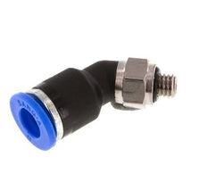 6mm x M 5 45Grad Winkel-Steckverschraubung mit Außengewinde Messing/PA 66 NBR [2 Stück]