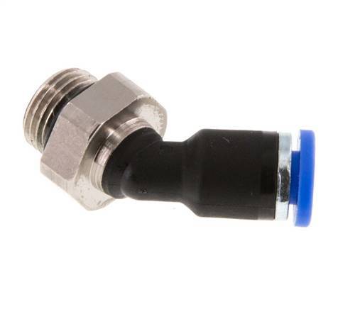 4mm x G1/8'' 45Grad Winkel-Steckverschraubung mit Außengewinde Messing/PA 66 NBR [2 Stück]