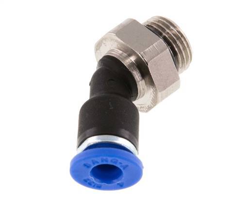 4mm x G1/8'' 45Grad Winkel-Steckverschraubung mit Außengewinde Messing/PA 66 NBR [2 Stück]