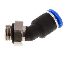 6mm x G1/8'' 45deg Elbow Push-in Fitting with Male Threads Brass/PA 66 NBR [2 Pieces]