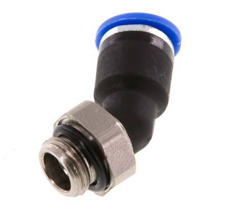6mm x G1/8'' 45Grad Winkel-Steckverschraubung mit Außengewinde Messing/PA 66 NBR [2 Stück]