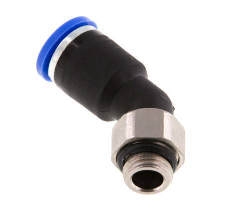 8mm x G1/8'' 45Grad Winkel-Steckverschraubung mit Außengewinde Messing/PA 66 NBR [2 Stück]