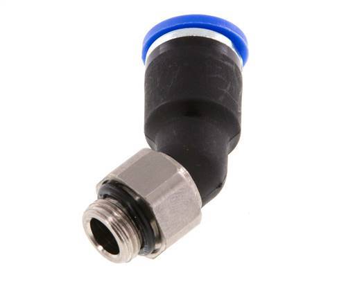 8mm x G1/8'' 45Grad Winkel-Steckverschraubung mit Außengewinde Messing/PA 66 NBR [2 Stück]