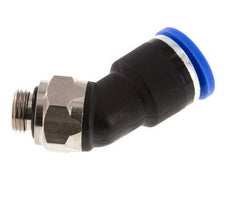 10mm x G1/8'' 45Grad Winkel-Steckverschraubung mit Außengewinde Messing/PA 66 NBR [2 Stück]