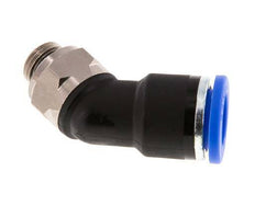 10mm x G1/8'' 45Grad Winkel-Steckverschraubung mit Außengewinde Messing/PA 66 NBR [2 Stück]