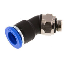 10mm x G1/8'' 45Grad Winkel-Steckverschraubung mit Außengewinde Messing/PA 66 NBR [2 Stück]