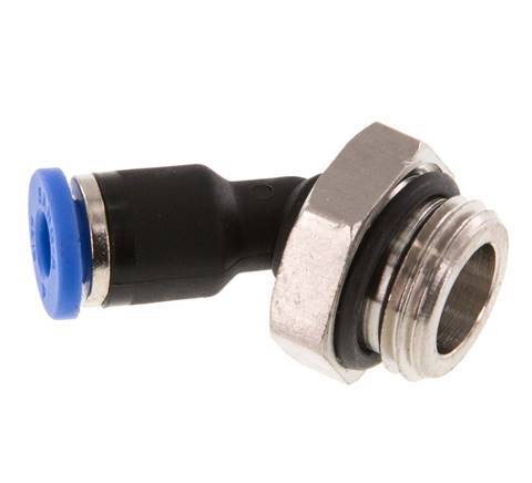 4mm x G1/4'' 45deg Winkelsteckverschraubung mit Außengewinde Messing/PA 66 NBR [2 Stück]