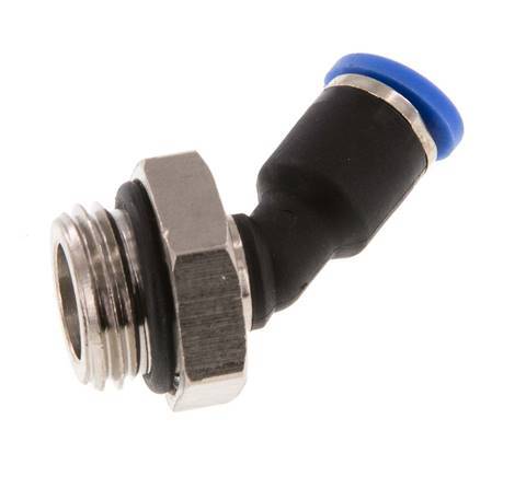 4mm x G1/4'' 45deg Winkelsteckverschraubung mit Außengewinde Messing/PA 66 NBR [2 Stück]