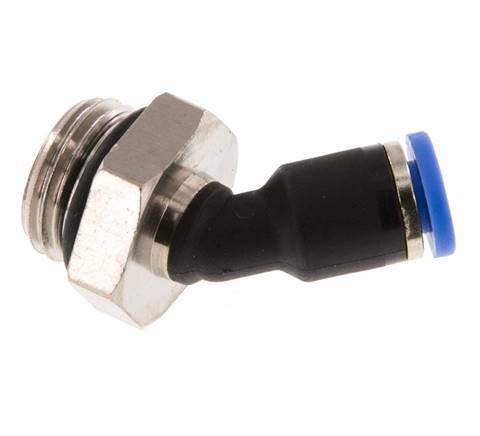 4mm x G1/4'' 45deg Winkelsteckverschraubung mit Außengewinde Messing/PA 66 NBR [2 Stück]