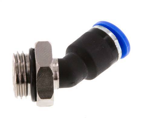 6mm x G1/4'' 45deg Winkelsteckverschraubung mit Außengewinde Messing/PA 66 NBR [2 Stück]