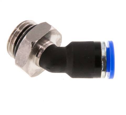 6mm x G1/4'' 45deg Winkelsteckverschraubung mit Außengewinde Messing/PA 66 NBR [2 Stück]