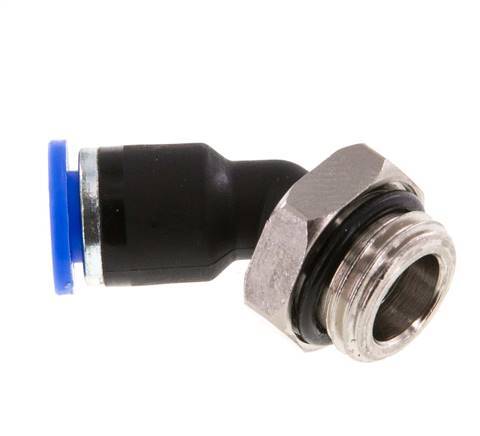6mm x G1/4'' 45deg Winkelsteckverschraubung mit Außengewinde Messing/PA 66 NBR [2 Stück]