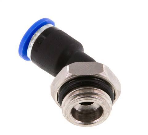 6mm x G1/4'' 45deg Winkelsteckverschraubung mit Außengewinde Messing/PA 66 NBR [2 Stück]