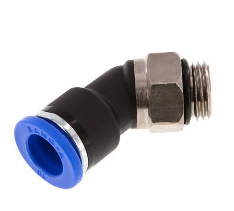 10mm x G1/4'' 45deg Winkel-Steckverschraubung mit Außengewinde Messing/PA 66 NBR [2 Stück]