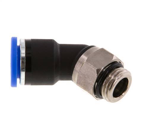 10mm x G1/4'' 45deg Winkel-Steckverschraubung mit Außengewinde Messing/PA 66 NBR [2 Stück]