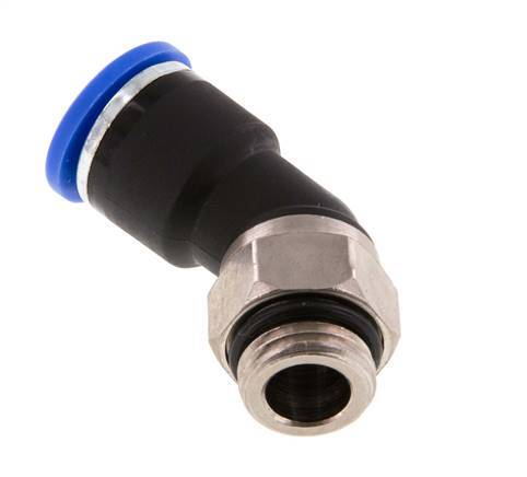 10mm x G1/4'' 45deg Winkel-Steckverschraubung mit Außengewinde Messing/PA 66 NBR [2 Stück]