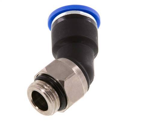 10mm x G1/4'' 45deg Winkel-Steckverschraubung mit Außengewinde Messing/PA 66 NBR [2 Stück]