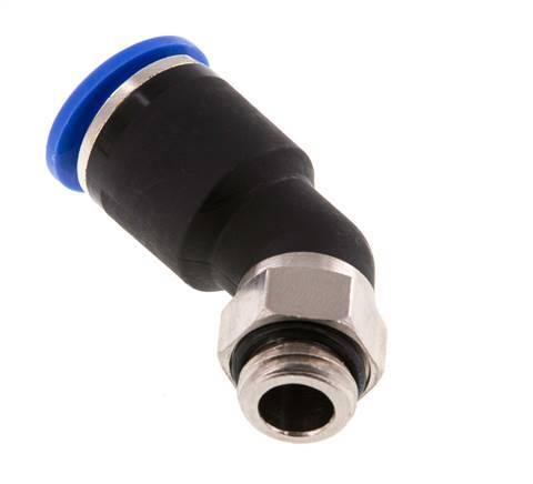 12mm x G1/4'' 45deg Winkel-Steckverschraubung mit Außengewinde Messing/PA 66 NBR [2 Stück]